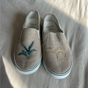 Janie and Jack Tan Kids Slip-On Shoes